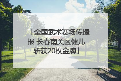 全国武术赛场传捷报 长春南关区健儿斩获20枚金牌