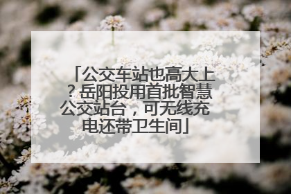 公交车站也高大上？岳阳投用首批智慧公交站台，可无线充电还带卫生间