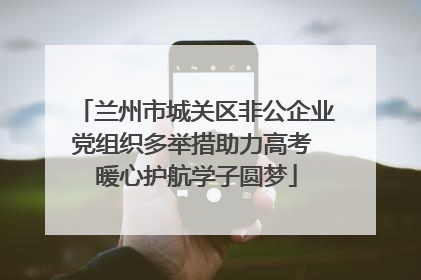 兰州市城关区非公企业党组织多举措助力高考 暖心护航学子圆梦
