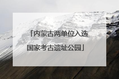 内蒙古两单位入选国家考古遗址公园