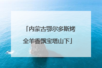 内蒙古鄂尔多斯烤全羊香飘宝塔山下