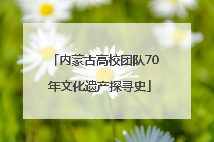 内蒙古高校团队70年文化遗产探寻史