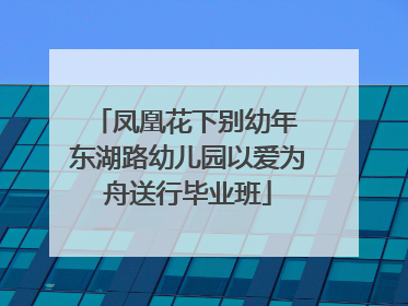 凤凰花下别幼年 东湖路幼儿园以爱为舟送行毕业班
