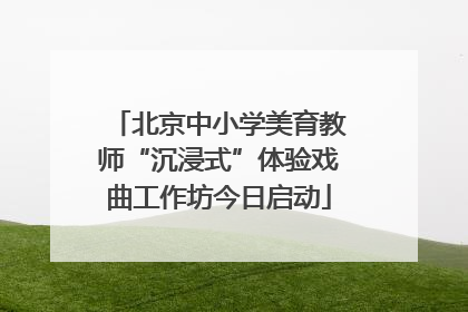 北京中小学美育教师“沉浸式”体验戏曲工作坊今日启动