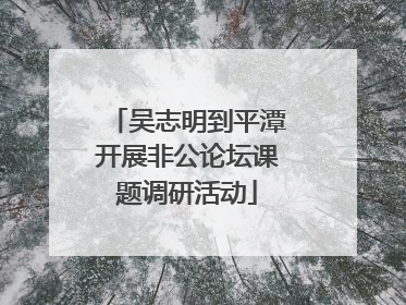 吴志明到平潭开展非公论坛课题调研活动