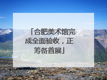 合肥美术馆完成全面验收，正筹备首展