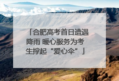 合肥高考首日遭遇降雨 暖心服务为考生撑起“爱心伞”