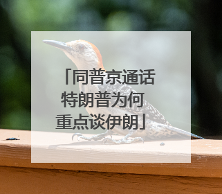 同普京通话 特朗普为何重点谈伊朗