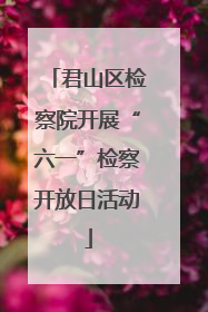 君山区检察院开展“六一”检察开放日活动