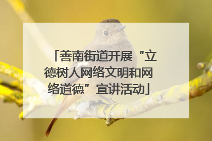 善南街道开展“立德树人网络文明和网络道德”宣讲活动