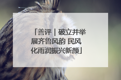 善评｜破立并举展齐鲁风韵 民风化雨润振兴新颜