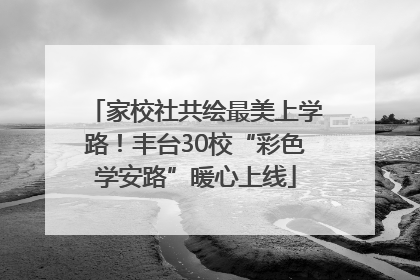 家校社共绘最美上学路！丰台30校“彩色学安路”暖心上线