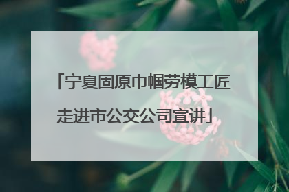 宁夏固原巾帼劳模工匠走进市公交公司宣讲