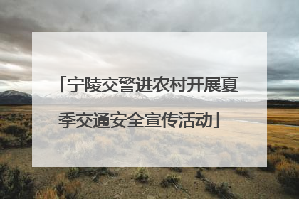 宁陵交警进农村开展夏季交通安全宣传活动