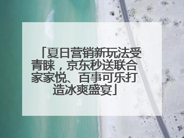 夏日营销新玩法受青睐，京东秒送联合家家悦、百事可乐打造冰爽盛宴