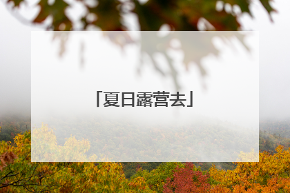夏日露营去