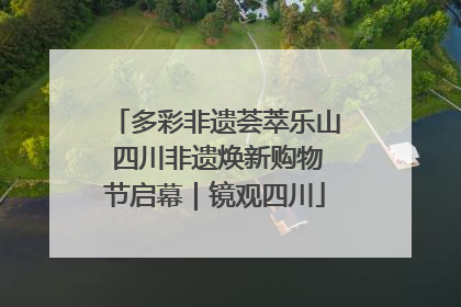 多彩非遗荟萃乐山 四川非遗焕新购物节启幕｜镜观四川