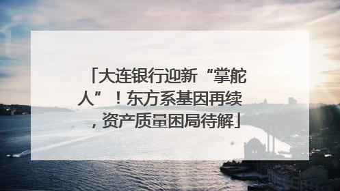大连银行迎新“掌舵人”！东方系基因再续，资产质量困局待解