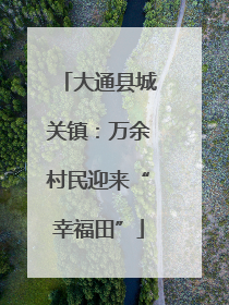 大通县城关镇：万余村民迎来“幸福田”