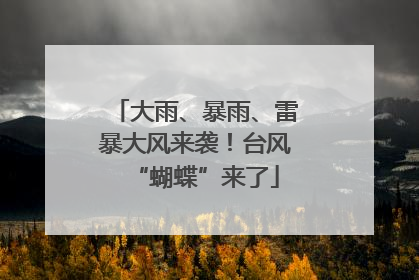 大雨、暴雨、雷暴大风来袭！台风“蝴蝶”来了