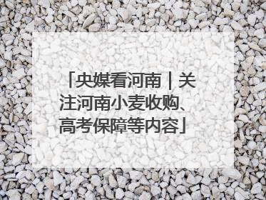 央媒看河南｜关注河南小麦收购、高考保障等内容