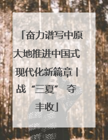 奋力谱写中原大地推进中国式现代化新篇章丨战“三夏” 夺丰收