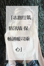 志愿红筑防汛墙 保畅通暖司乘心