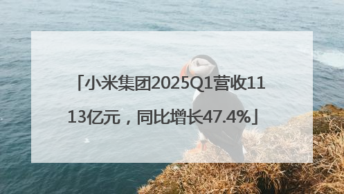 小米集团2025Q1营收1113亿元，同比增长47.4%