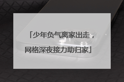 少年负气离家出走，网格深夜接力助归家