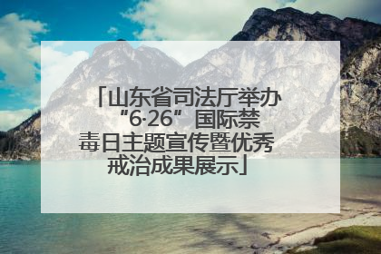 山东省司法厅举办“6·26”国际禁毒日主题宣传暨优秀戒治成果展示