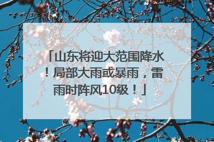 山东将迎大范围降水！局部大雨或暴雨，雷雨时阵风10级！
