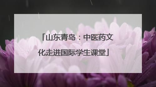 山东青岛：中医药文化走进国际学生课堂