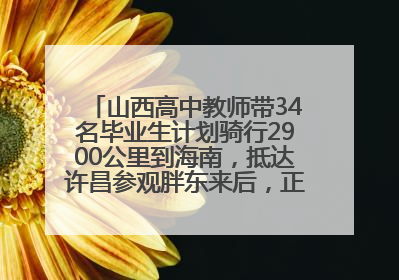 山西高中教师带34名毕业生计划骑行2900公里到海南，抵达许昌参观胖东来后，正式开启骑行之旅