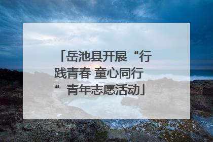 岳池县开展“行践青春 童心同行”青年志愿活动