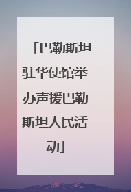 巴勒斯坦驻华使馆举办声援巴勒斯坦人民活动
