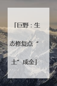 巨野：生态修复点“土”成金