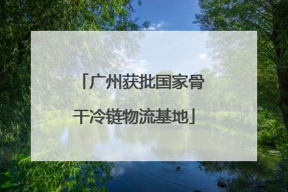 广州获批国家骨干冷链物流基地
