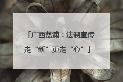 广西荔浦：法制宣传走“新”更走“心”