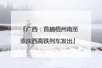 广西：首趟梧州南至重庆西高铁列车发出