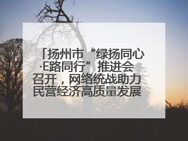 扬州市“绿扬同心·E路同行”推进会召开，网络统战助力民营经济高质量发展行动启动