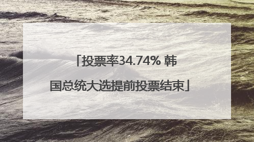 投票率34.74% 韩国总统大选提前投票结束