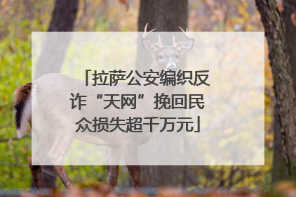 拉萨公安编织反诈“天网”挽回民众损失超千万元