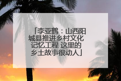 李亚鹤：山西阳城县推进乡村文化记忆工程 这里的乡土故事很动人