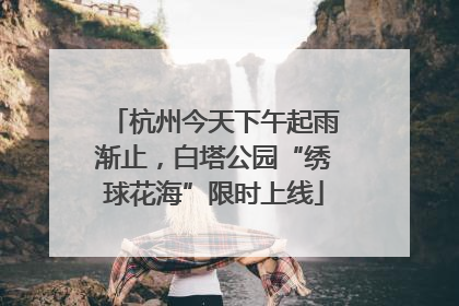 杭州今天下午起雨渐止，白塔公园“绣球花海”限时上线