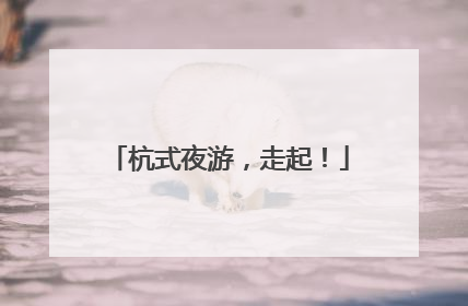 杭式夜游，走起！