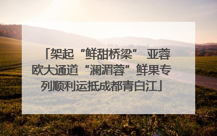 架起“鲜甜桥梁” 亚蓉欧大通道“澜湄蓉”鲜果专列顺利运抵成都青白江
