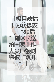 极目政情丨为获提拔，“80后”副区长送给国家工作人员巨额财物被“双开”