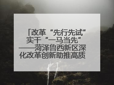 改革“先行先试” 实干“一马当先”——菏泽鲁西新区深化改革创新助推高质量发展纪实