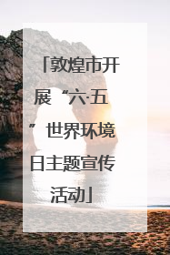 敦煌市开展“六·五”世界环境日主题宣传活动