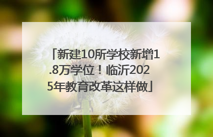 新建10所学校新增1.8万学位！临沂2025年教育改革这样做